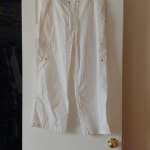 White cargo pants